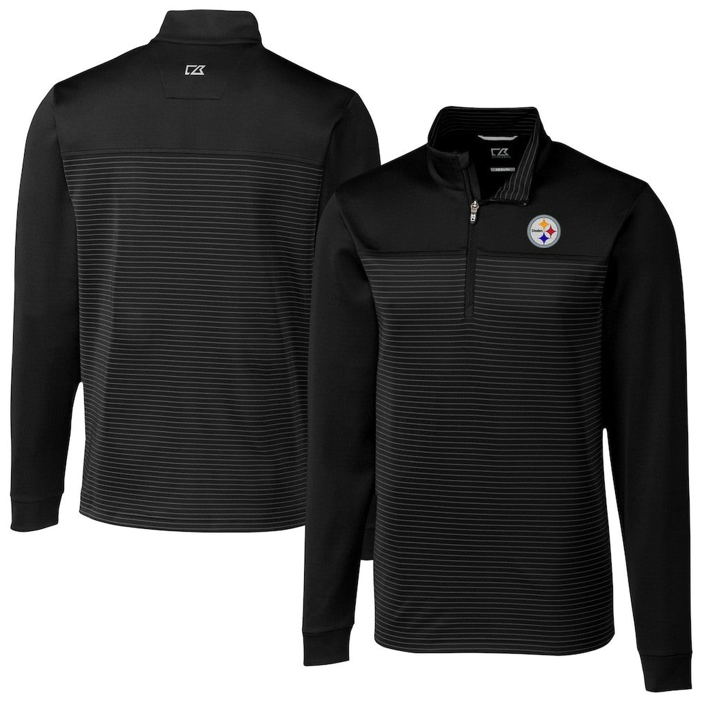 Pittsburgh Steelers Cutter & Buck Traverse Stripe Stretch DryTec Quarter-Zip Top | NFL Hot
