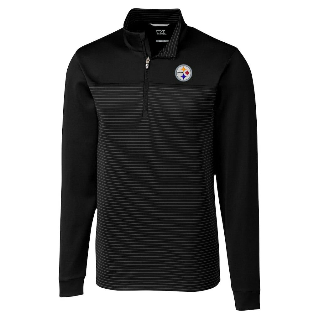 Pittsburgh Steelers Cutter & Buck Traverse Stripe Stretch DryTec Quarter-Zip Top | NFL Hot