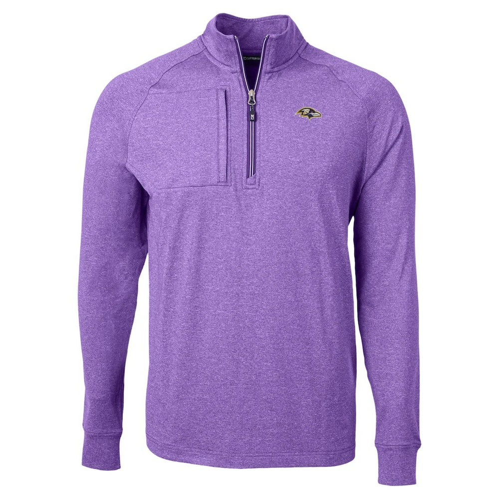 Baltimore Ravens Cutter & Buck Adapt Eco Raglan Quarter-Zip Jacket | NFL New