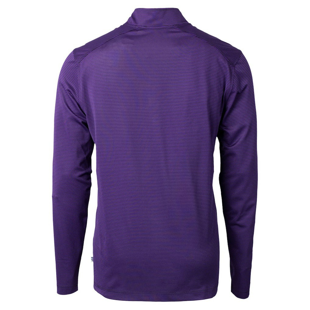 Baltimore Ravens Cutter & Buck Virtue Eco Pique Micro Stripe Quarter-Zip Jacket | NFL New