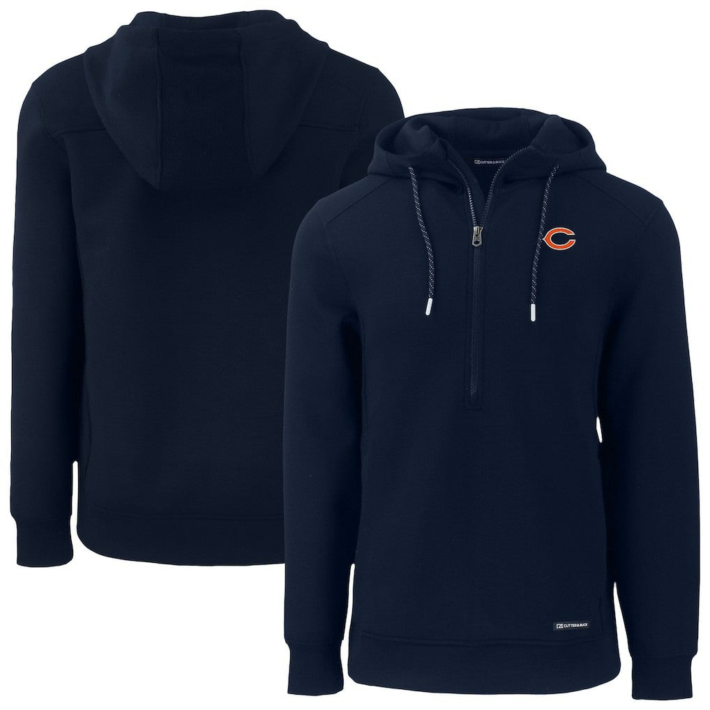 Chicago Bears Cutter & Buck Roam Eco Recycled Half-Zip Hoodie | NFL Discount