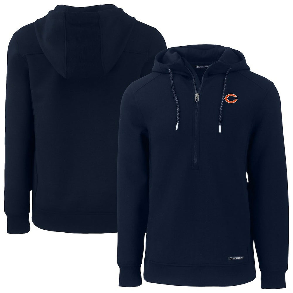 Chicago Bears Cutter & Buck Roam Eco Recycled Half-Zip Hoodie | NFL Discount