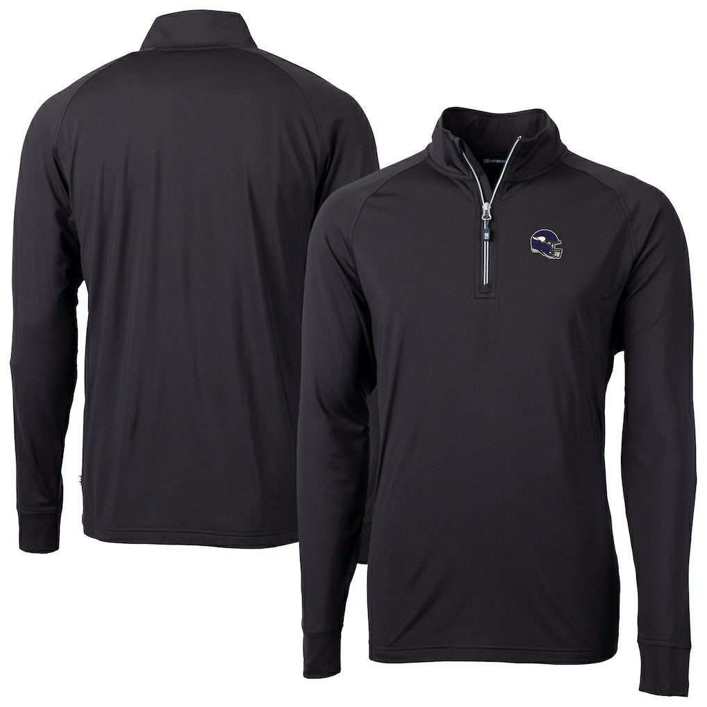 Minnesota Vikings Cutter & Buck Big & Tall Adapt Eco DryTec Raglan Quarter-Zip Jacket | NFL US