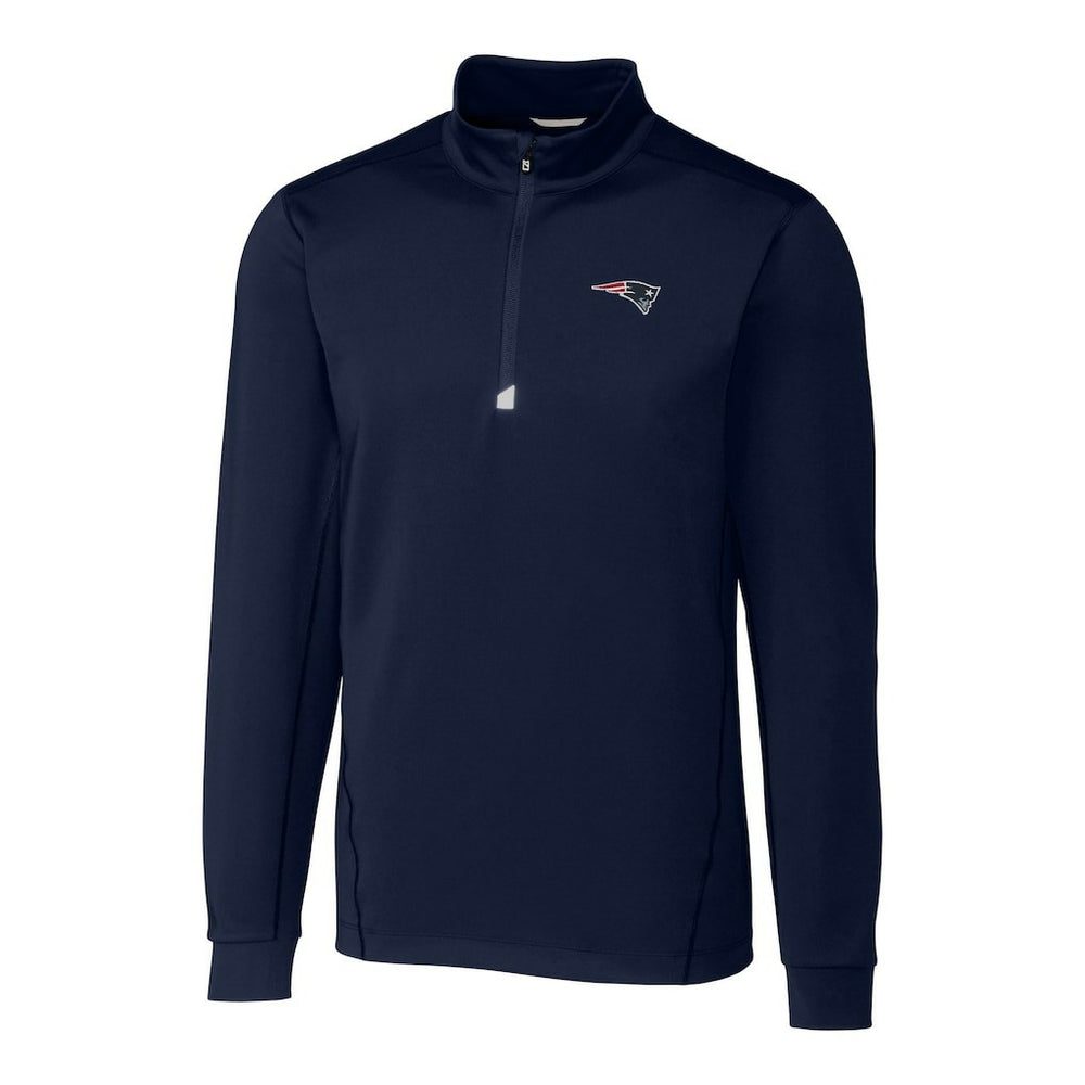 New England Patriots Cutter & Buck Big & Tall Traverse Eco Tri-Blend DryTec Quarter-Zip Jacket | NFL Hot