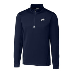 Buffalo Bills Cutter & Buck Big & Tall Traverse Eco Tri-Blend DryTec Quarter-Zip Jacket | NFL On sale