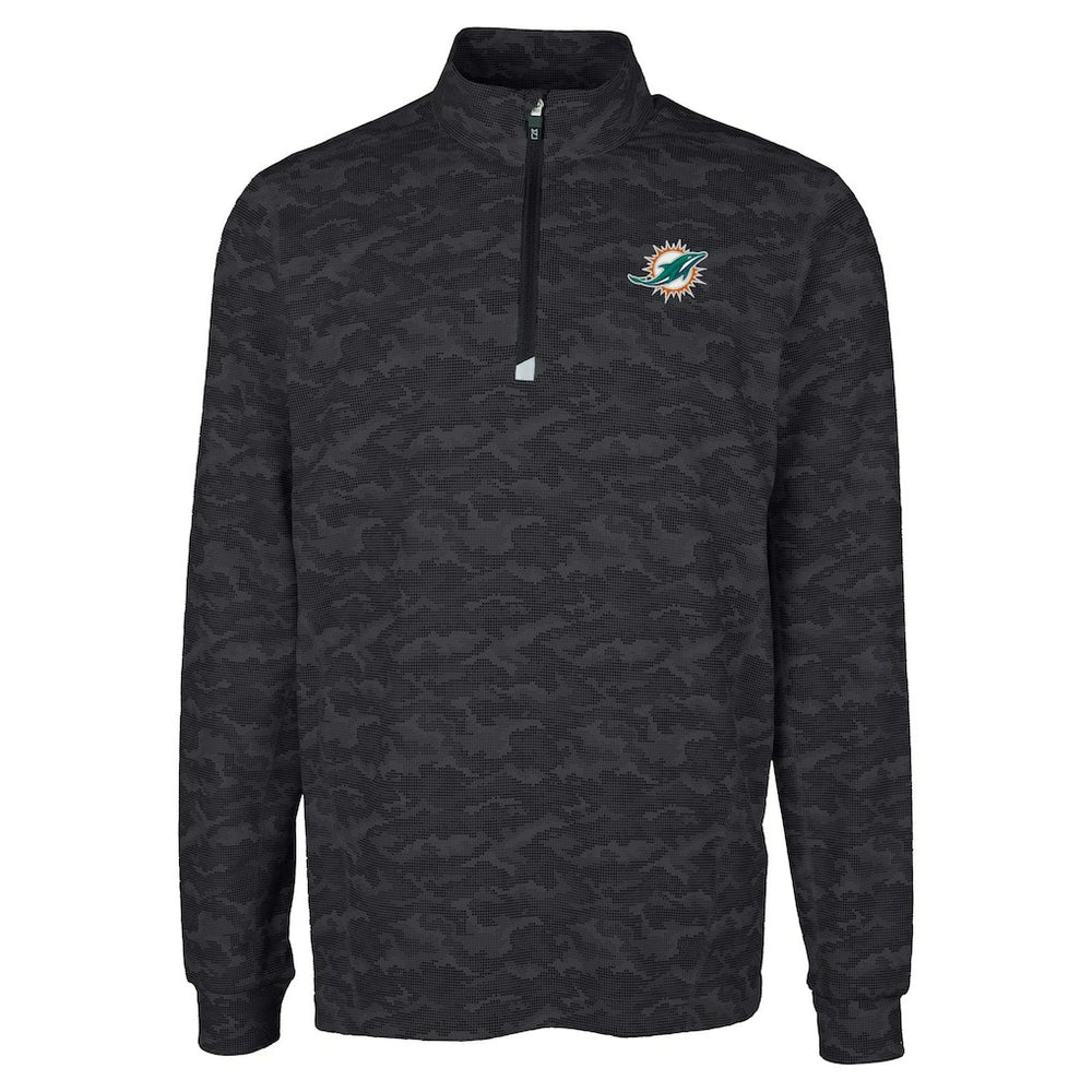 Miami Dolphins Cutter & Buck Big & Tall Traverse Eco Camo Tri-Blend DryTec Quarter-Zip Jacket | NFL Near me