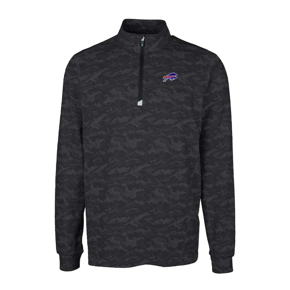 Buffalo Bills Cutter & Buck Big & Tall Traverse Eco Camo Tri-Blend DryTec Quarter-Zip Jacket | NFL On sale
