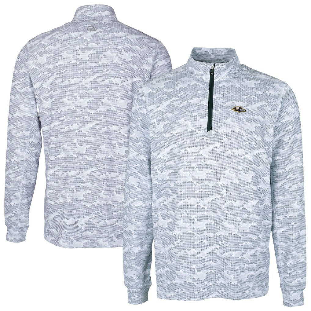 Baltimore Ravens Cutter & Buck Big & Tall Traverse Eco Camo Tri-Blend DryTec Quarter-Zip Jacket | NFL US