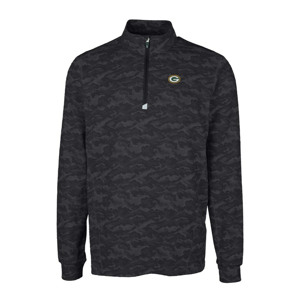 Green Bay Packers Cutter & Buck Big & Tall Traverse Eco Camo Tri-Blend DryTec Quarter-Zip Jacket | NFL Online