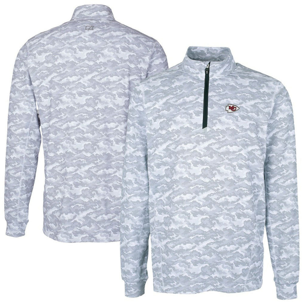 Kansas City Chiefs Cutter & Buck Big & Tall Traverse Eco Camo Tri-Blend DryTec Quarter-Zip Jacket | NFL Near me