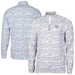 Indianapolis Colts Cutter & Buck Big & Tall Traverse Eco Camo Tri-Blend DryTec Quarter-Zip Jacket | NFL On sale