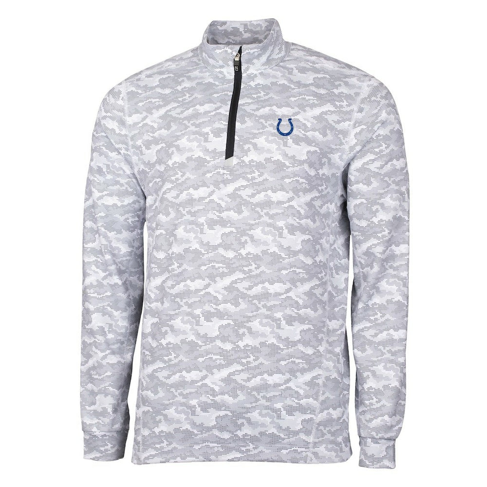 Indianapolis Colts Cutter & Buck Big & Tall Traverse Eco Camo Tri-Blend DryTec Quarter-Zip Jacket | NFL On sale