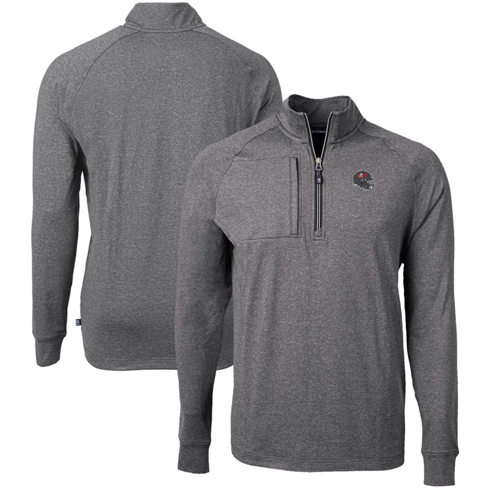 Tampa Bay Buccaneers Cutter & Buck Big & Tall Adapt Eco Raglan Quarter-Zip Jacket | NFL Outlet