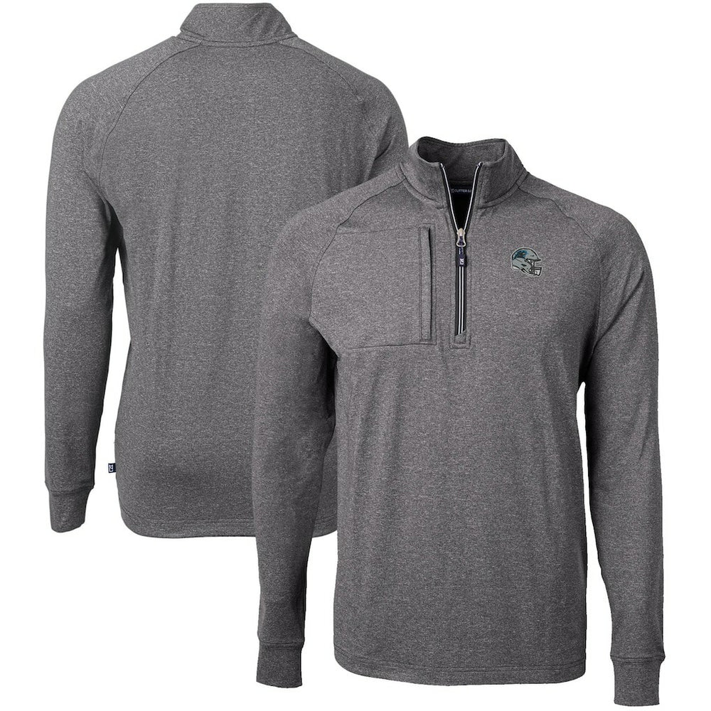 Carolina Panthers Cutter & Buck Big & Tall Adapt Eco Raglan Quarter-Zip Jacket | NFL Near me
