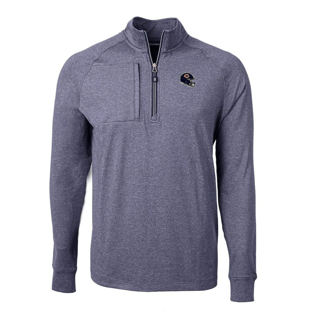 Chicago Bears Cutter & Buck Big & Tall Adapt Eco Raglan Quarter-Zip Jacket | NFL US