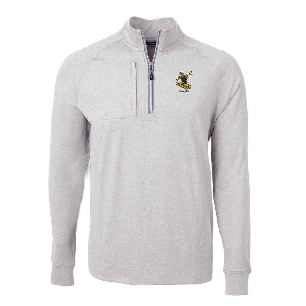 Pittsburgh Steelers Cutter & Buck Big & Tall Adapt Eco Raglan Quarter-Zip Jacket | NFL Discount