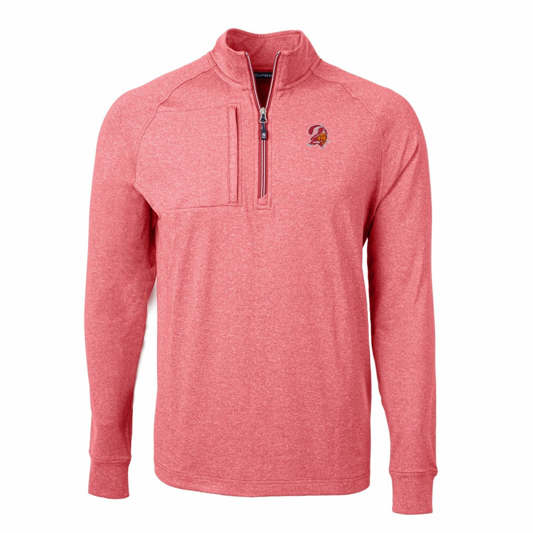 Tampa Bay Buccaneers Cutter & Buck Big & Tall Adapt Eco Raglan Quarter-Zip Jacket | NFL Online