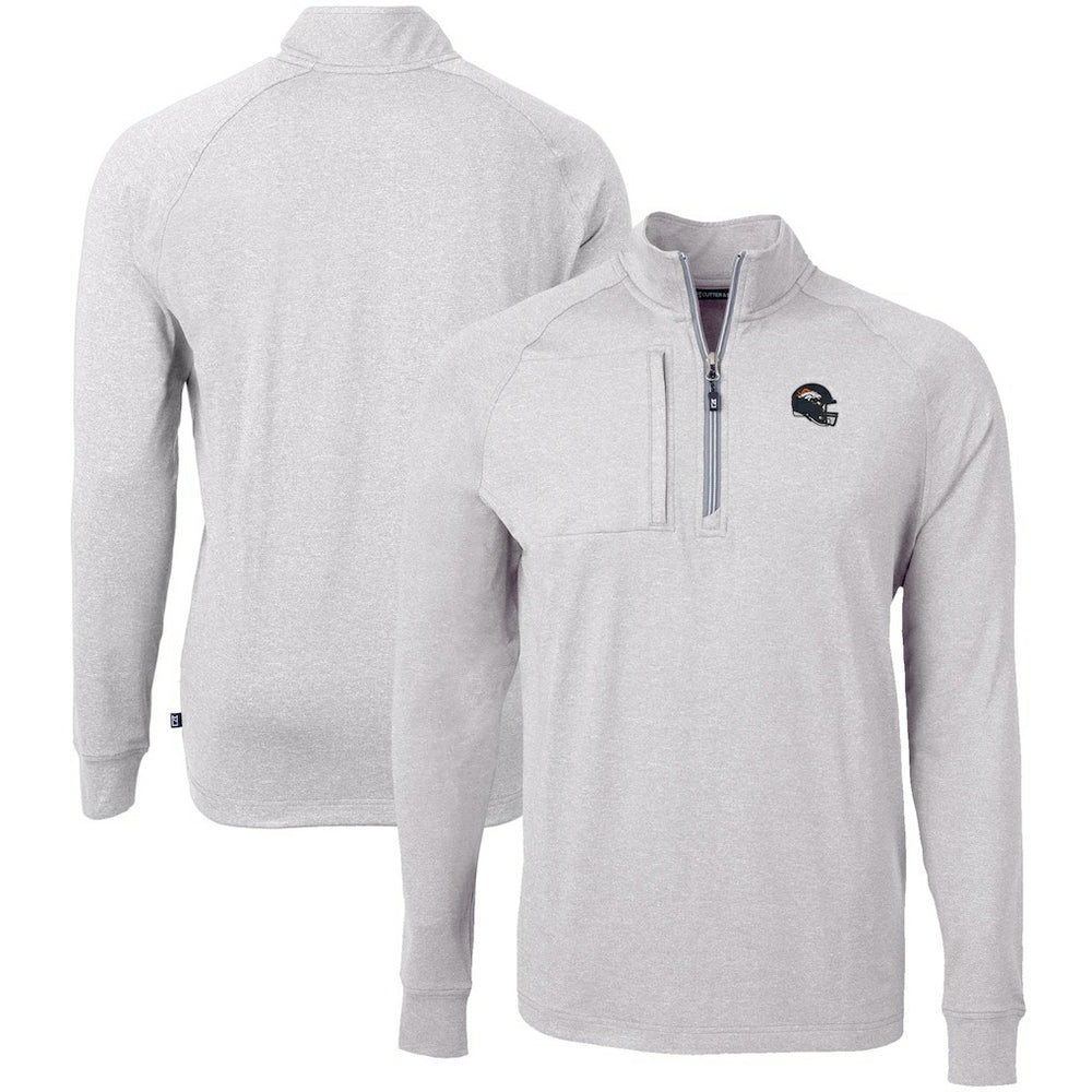Denver Broncos Cutter & Buck Big & Tall Adapt Eco Raglan Quarter-Zip Jacket | NFL Near me