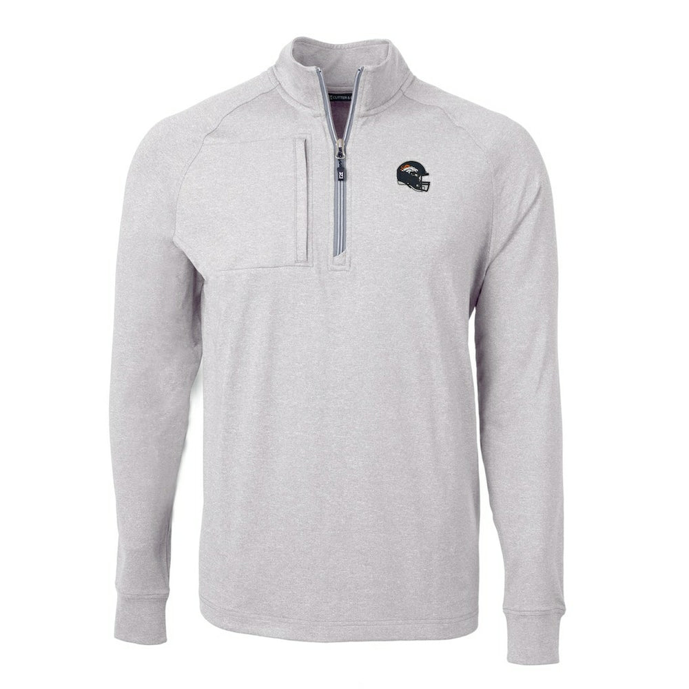Denver Broncos Cutter & Buck Big & Tall Adapt Eco Raglan Quarter-Zip Jacket | NFL Near me