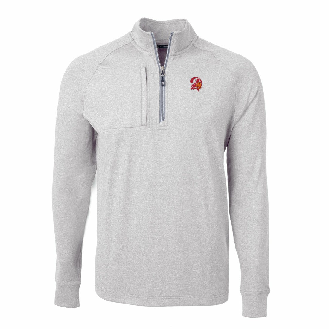 Tampa Bay Buccaneers Cutter & Buck Big & Tall Adapt Eco Raglan Quarter-Zip Jacket | NFL Hot