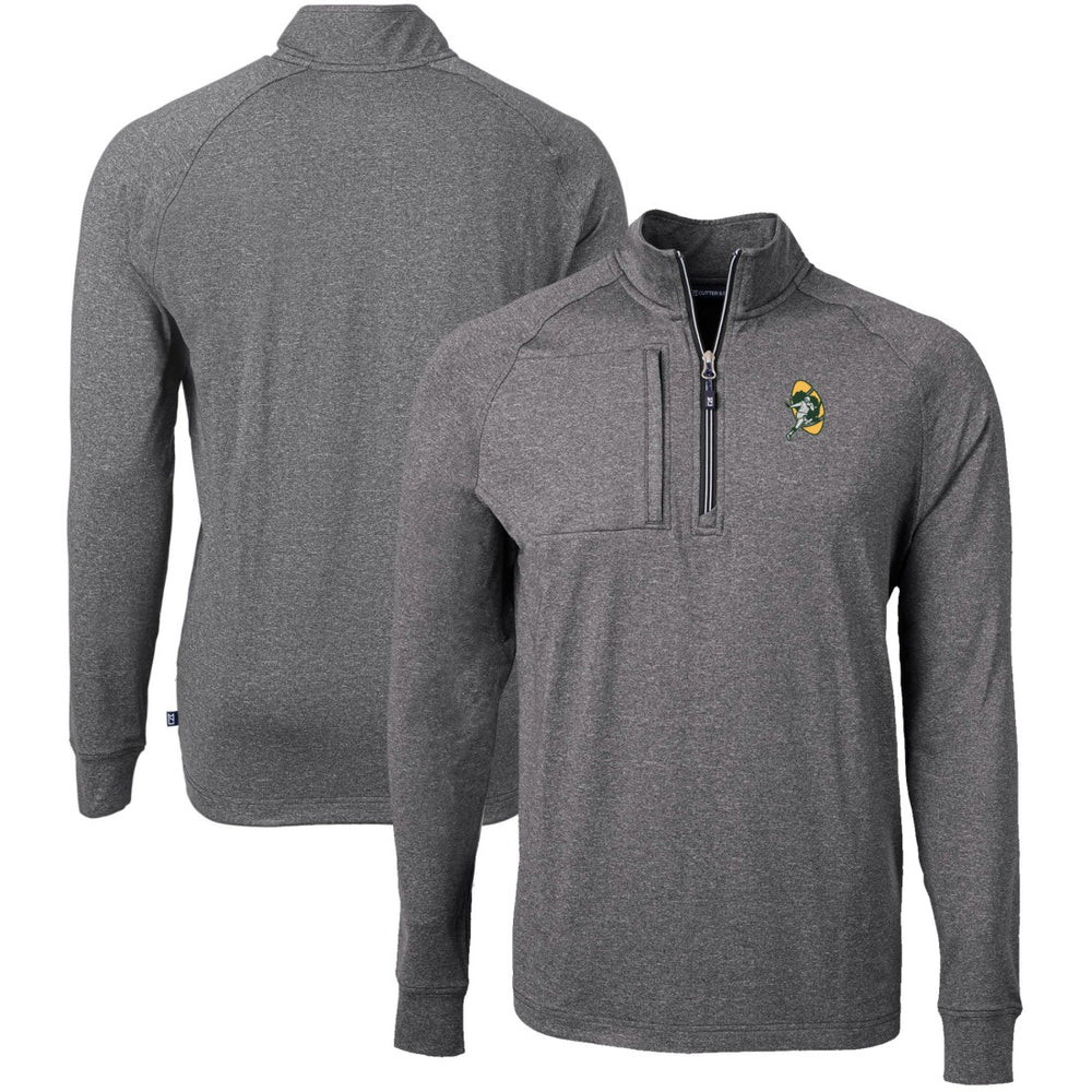 Green Bay Packers Cutter & Buck Big & Tall Adapt Eco Raglan Quarter-Zip Jacket | NFL US