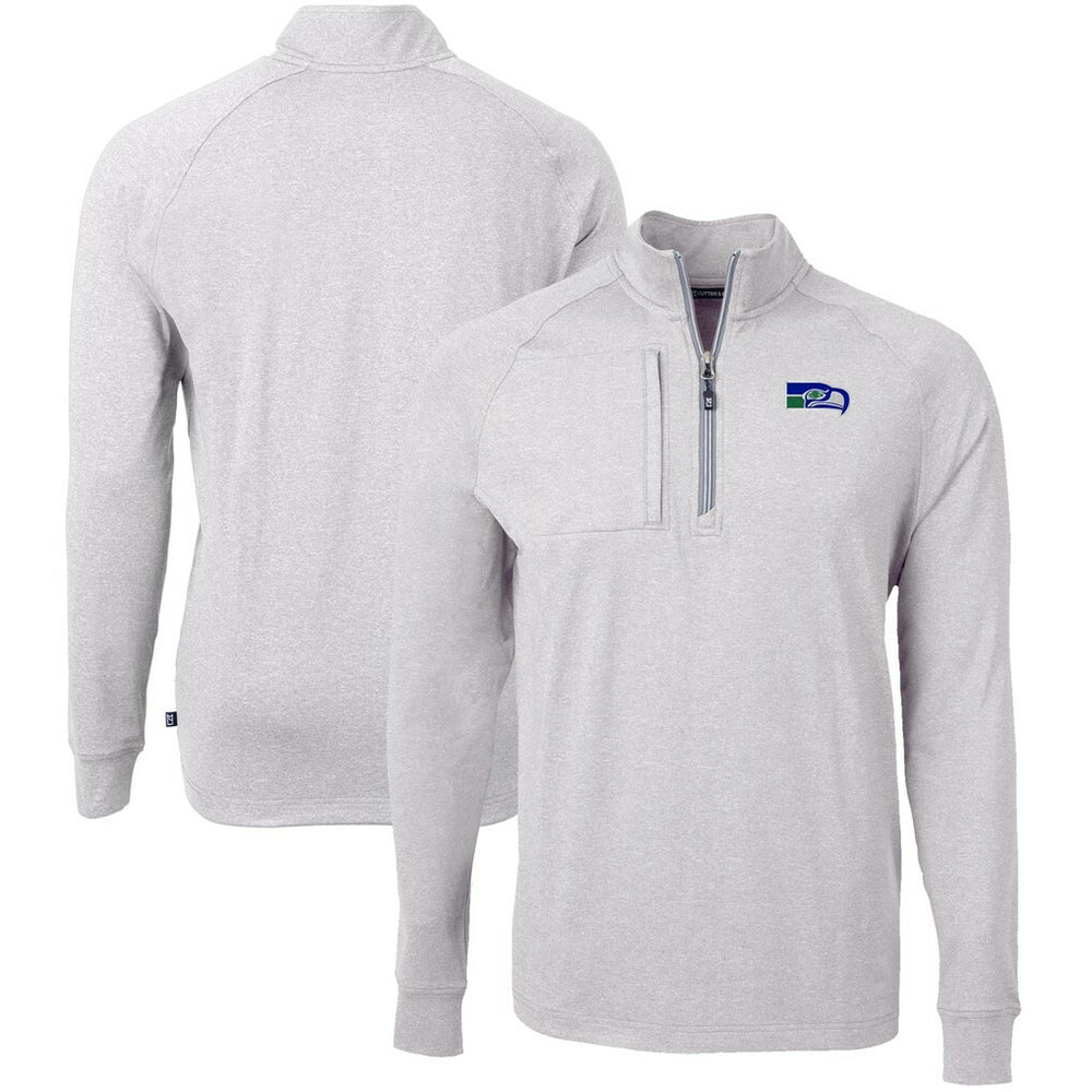 Seattle Seahawks Cutter & Buck Big & Tall Adapt Eco Raglan Quarter-Zip Jacket | NFL US