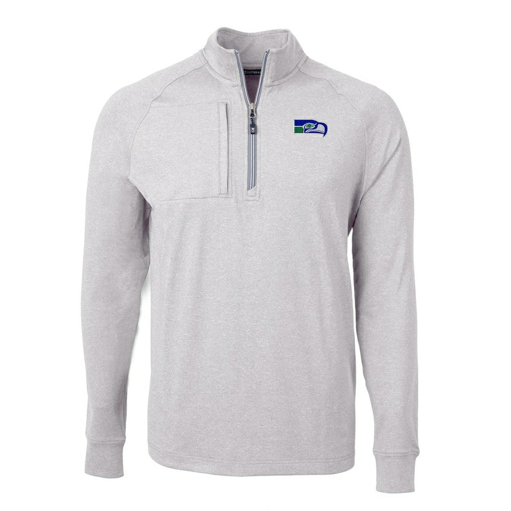 Seattle Seahawks Cutter & Buck Big & Tall Adapt Eco Raglan Quarter-Zip Jacket | NFL US