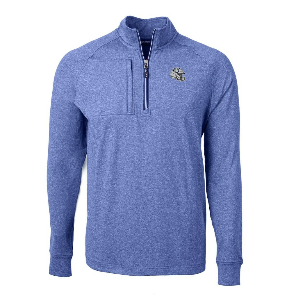 Indianapolis Colts Cutter & Buck Big & Tall Adapt Eco Raglan Quarter-Zip Jacket | NFL Sale