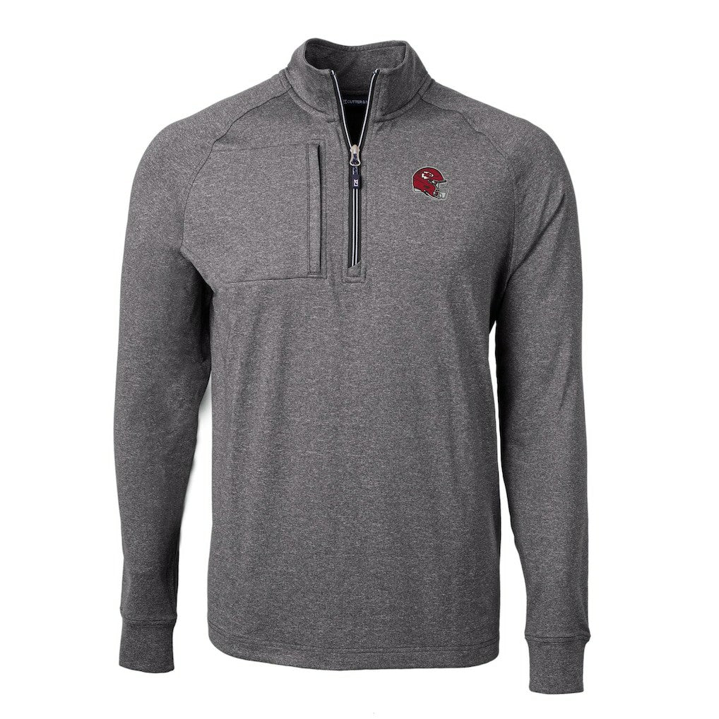 Kansas City Chiefs Cutter & Buck Big & Tall Adapt Eco Raglan Quarter-Zip Jacket | NFL US
