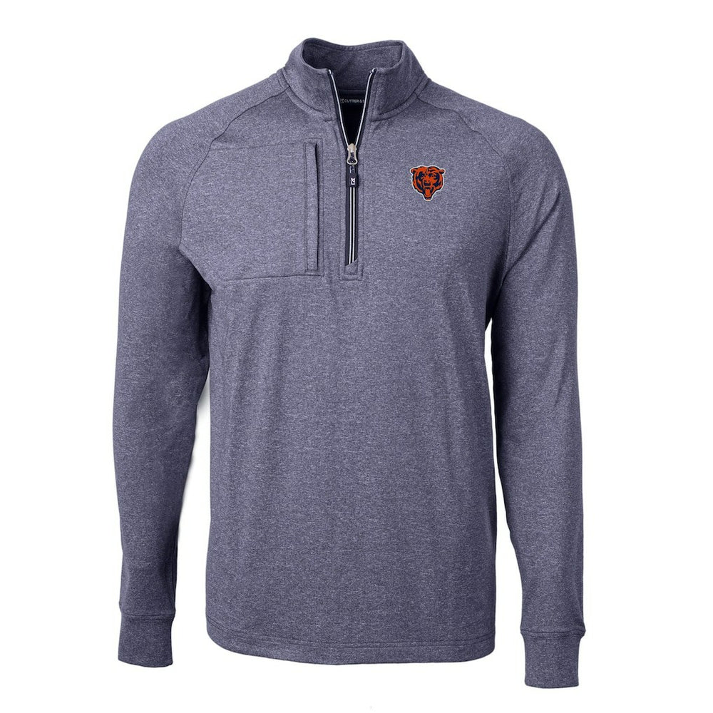 Chicago Bears Cutter & Buck Big & Tall Adapt Eco Raglan Quarter-Zip Jacket | NFL US