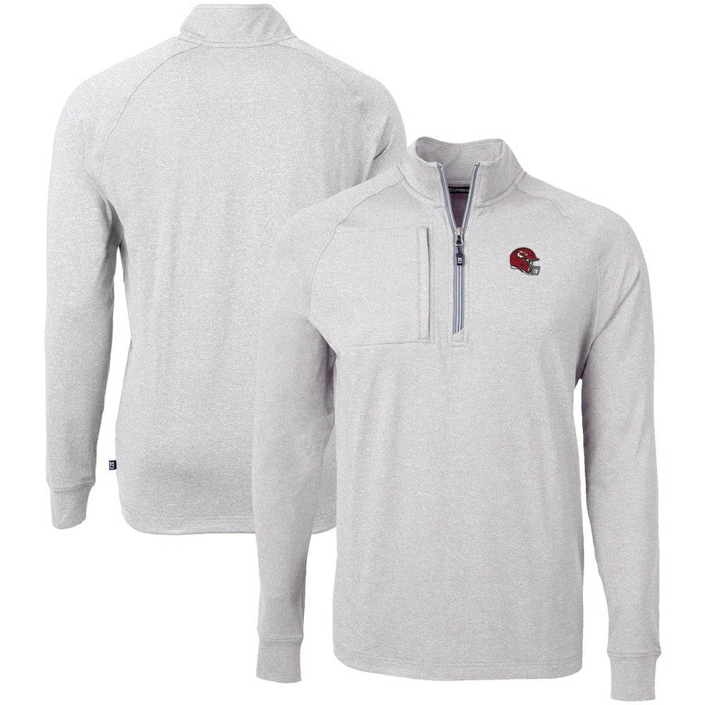 Kansas City Chiefs Cutter & Buck Big & Tall Adapt Eco Raglan Quarter-Zip Jacket | NFL Online