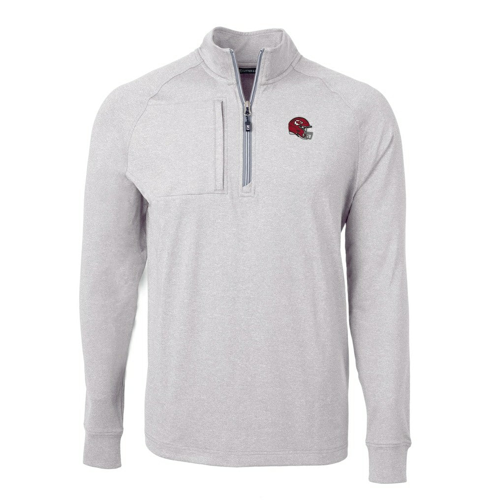 Kansas City Chiefs Cutter & Buck Big & Tall Adapt Eco Raglan Quarter-Zip Jacket | NFL Online