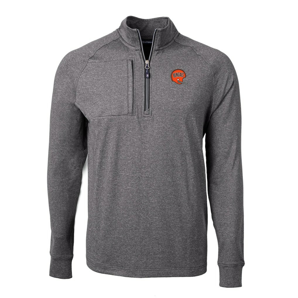 Cincinnati Bengals Cutter & Buck Big & Tall Adapt Eco Raglan Quarter-Zip Jacket | NFL US