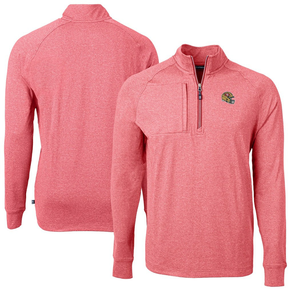 San Francisco 49ers Cutter & Buck Big & Tall Adapt Eco Raglan Quarter-Zip Jacket | NFL On sale