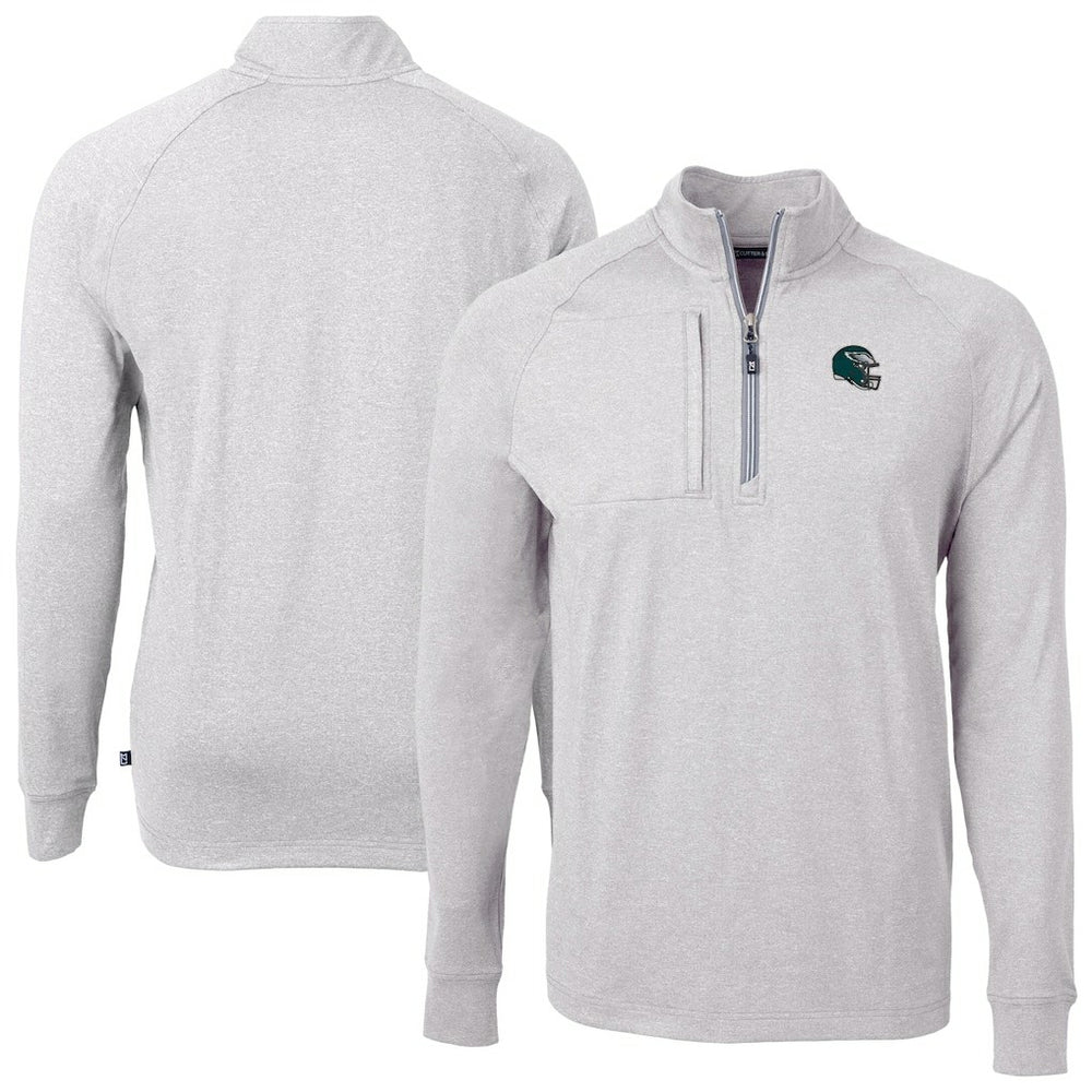 Philadelphia Eagles Cutter & Buck Big & Tall Adapt Eco Raglan Quarter-Zip Jacket | NFL New