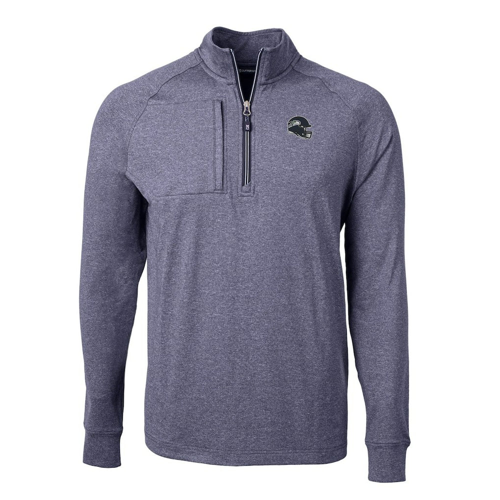 Seattle Seahawks Cutter & Buck Big & Tall Adapt Eco Raglan Quarter-Zip Jacket | NFL New