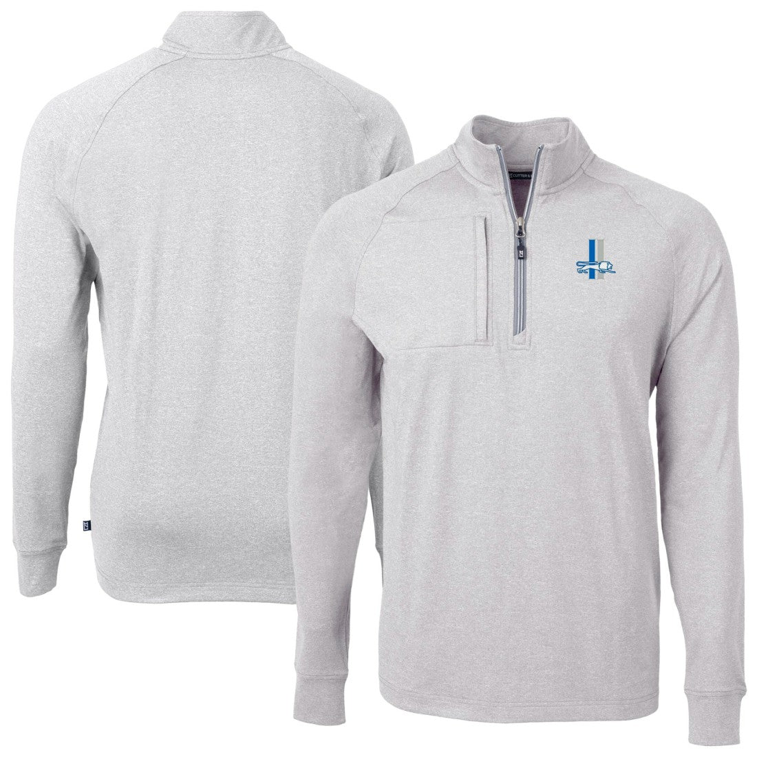 Detroit Lions Cutter & Buck Big & Tall Adapt Eco Raglan Quarter-Zip Jacket | NFL Online