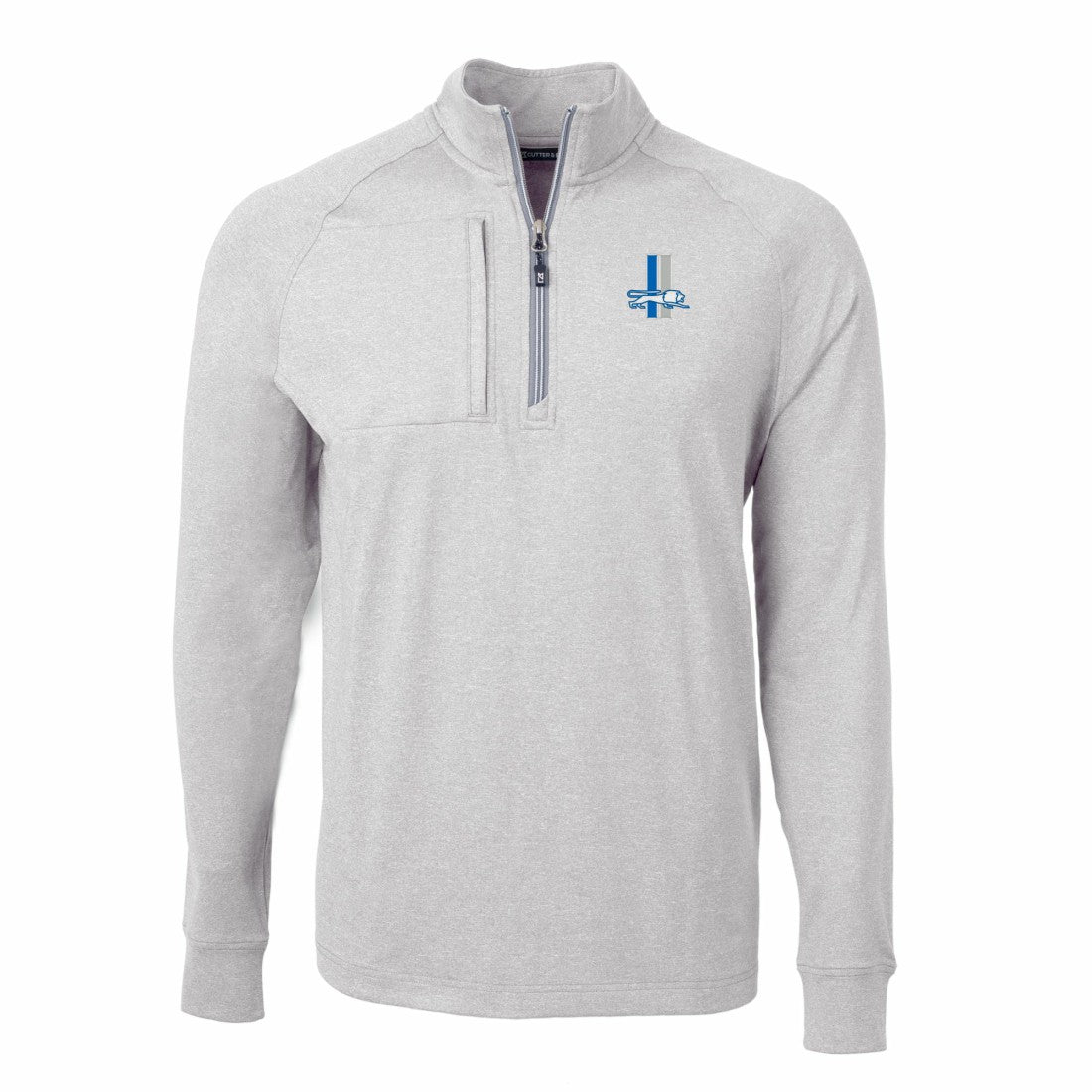 Detroit Lions Cutter & Buck Big & Tall Adapt Eco Raglan Quarter-Zip Jacket | NFL Online