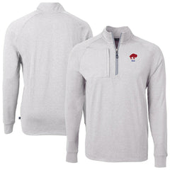 Buffalo Bills Cutter & Buck Big & Tall Adapt Eco Raglan Quarter-Zip Jacket | NFL Sale