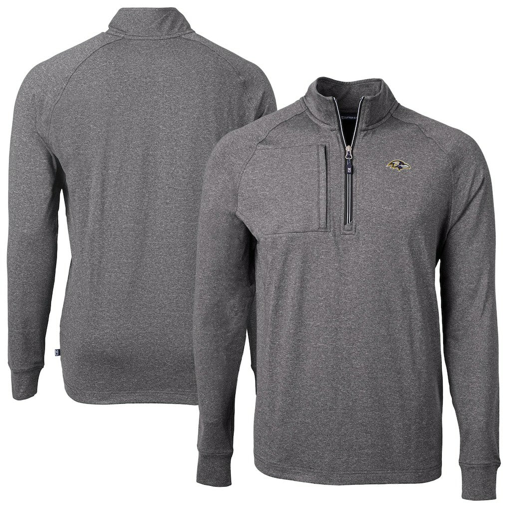 Baltimore Ravens Cutter & Buck Big & Tall Adapt Eco Raglan Quarter-Zip Jacket | NFL Near me