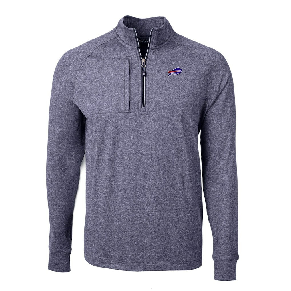 Buffalo Bills Cutter & Buck Big & Tall Adapt Eco Raglan Quarter-Zip Jacket | NFL US