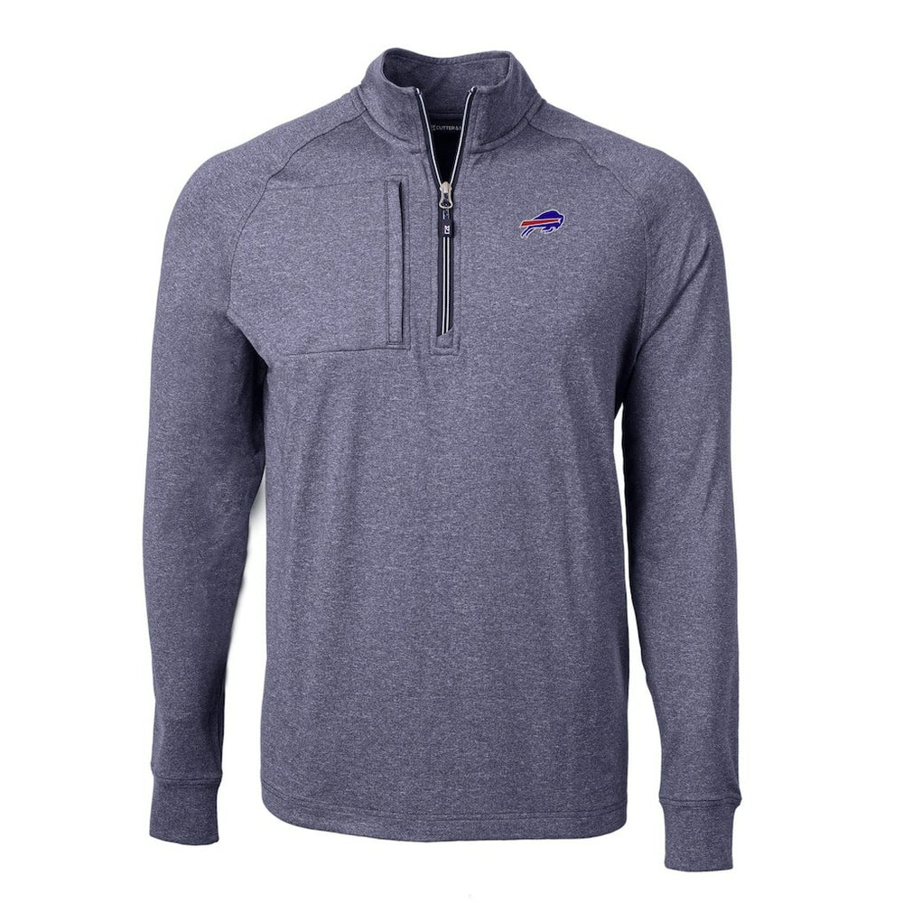 Buffalo Bills Cutter & Buck Big & Tall Adapt Eco Raglan Quarter-Zip Jacket | NFL US
