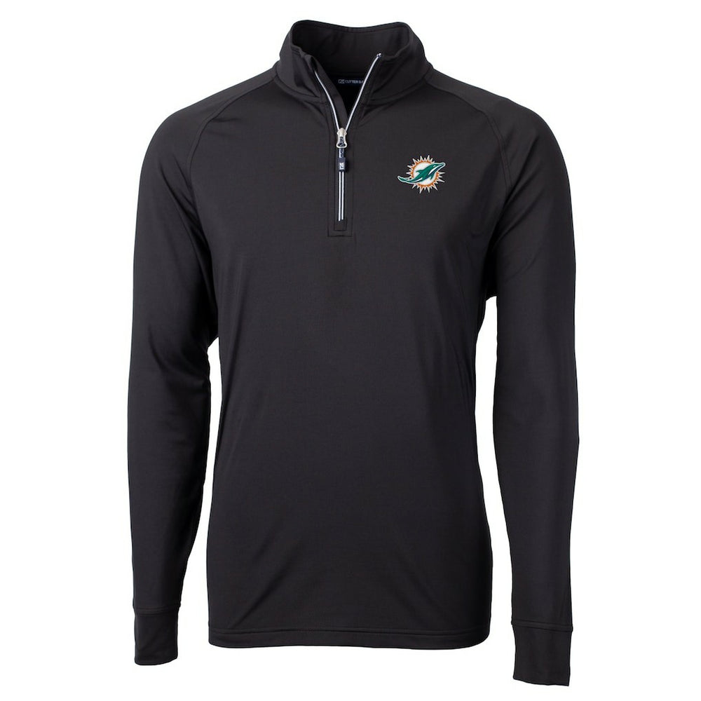Miami Dolphins Cutter & Buck Big & Tall Adapt Eco DryTec Raglan Quarter-Zip Jacket | NFL Discount