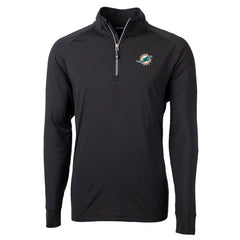 Miami Dolphins Cutter & Buck Big & Tall Adapt Eco DryTec Raglan Quarter-Zip Jacket | NFL Discount