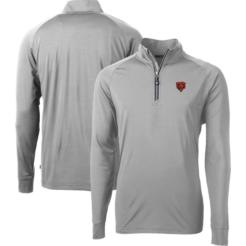 Chicago Bears Cutter & Buck Big & Tall Adapt Eco DryTec Raglan Quarter-Zip Jacket | NFL On sale