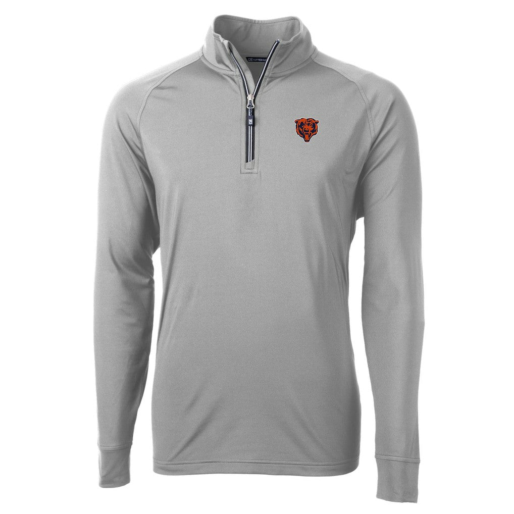 Chicago Bears Cutter & Buck Big & Tall Adapt Eco DryTec Raglan Quarter-Zip Jacket | NFL On sale