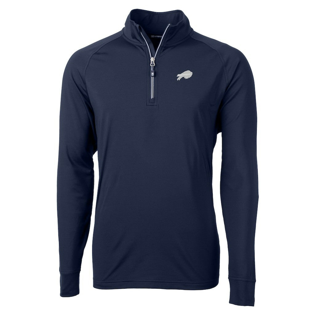 Buffalo Bills Cutter & Buck Big & Tall Adapt Eco DryTec Raglan Quarter-Zip Jacket | NFL Outlet