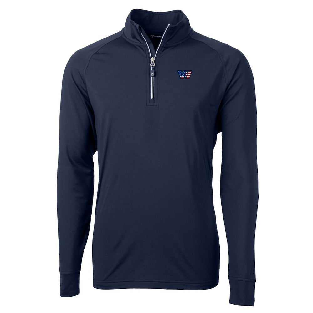 Washington Commanders Cutter & Buck Big & Tall Americana Adapt Eco DryTec Raglan Quarter-Zip Jacket | NFL On sale