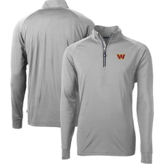 Washington Commanders Cutter & Buck Big & Tall Adapt Eco DryTec Raglan Quarter-Zip Jacket | NFL New