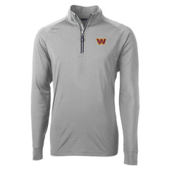 Washington Commanders Cutter & Buck Big & Tall Adapt Eco DryTec Raglan Quarter-Zip Jacket | NFL New